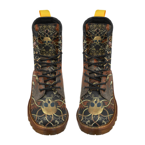 Amazing skull High Grade PU Leather Martin Boots For Women Model 402H