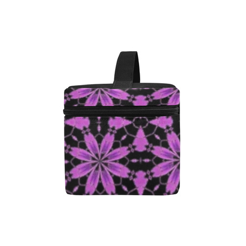 Sexy Black and Purple Lace Lunch Bag/Large (Model 1658)