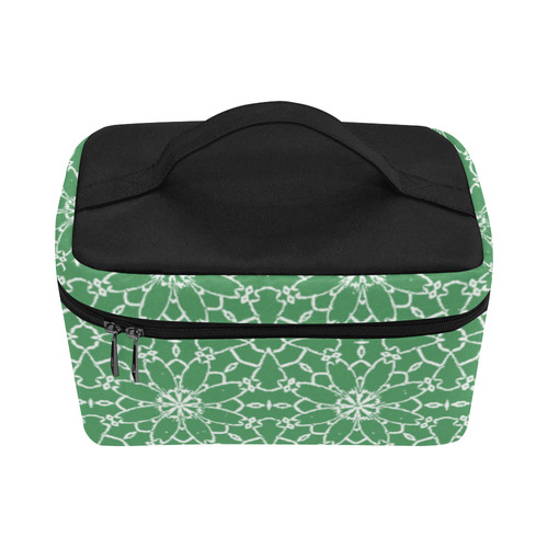 Sexy Green and White Lace Lunch Bag/Large (Model 1658)