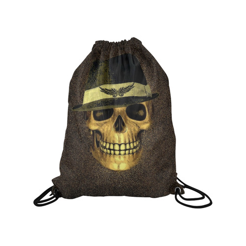 Charming Skull B by JamColors Medium Drawstring Bag Model 1604 (Twin Sides) 13.8"(W) * 18.1"(H)