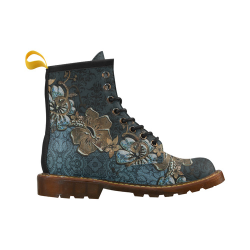 Beautidul vintage design in blue colors High Grade PU Leather Martin Boots For Women Model 402H