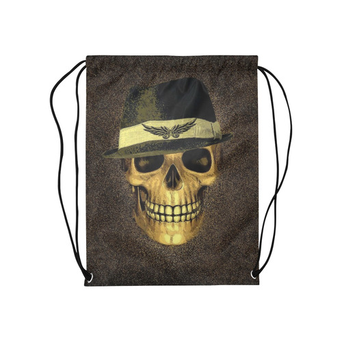 Charming Skull B by JamColors Medium Drawstring Bag Model 1604 (Twin Sides) 13.8"(W) * 18.1"(H)