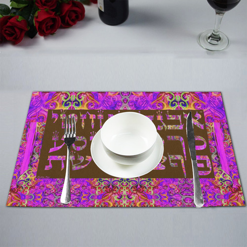 hebrew alphabet Placemat 12’’ x 18’’ (Two Pieces)