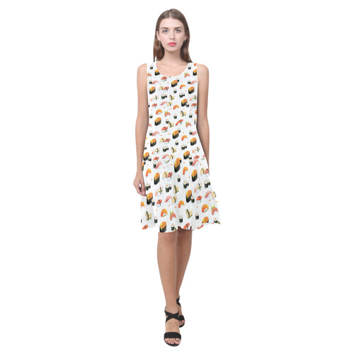 Sushi Lover Sleeveless Splicing Shift Dress(Model D17)