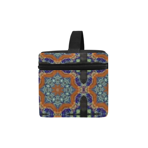 Blue and Brown Abstract Lunch Bag/Large (Model 1658)