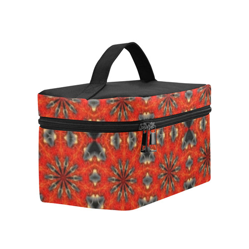 Red Geometric Lunch Bag/Large (Model 1658)