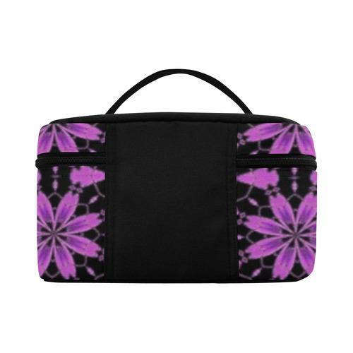 Sexy Black and Purple Lace Lunch Bag/Large (Model 1658)