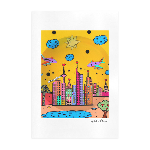 Frankfurt Popart by Nico Bielow Art Print 19‘’x28‘’