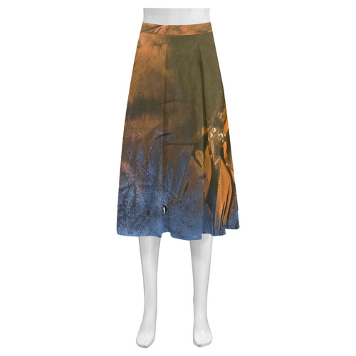 Beach Copper Mnemosyne Women's Crepe Skirt (Model D16)