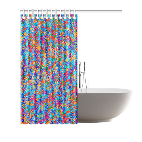 Colorful Carnival Print Shower Curtain Shower Curtain 72"x72"