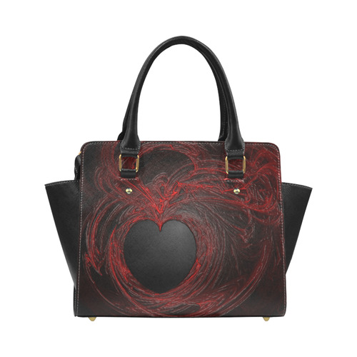Gothic Heart Paint With Blood Classic Shoulder Handbag (Model 1653)