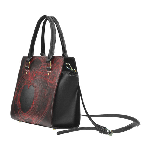 Gothic Heart Paint With Blood Classic Shoulder Handbag (Model 1653)