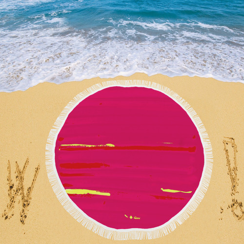 Pink Circular Beach Shawl 59"x 59"