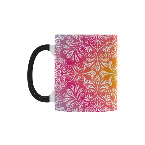 Rainbow Flowers Mandala I Custom Morphing Mug