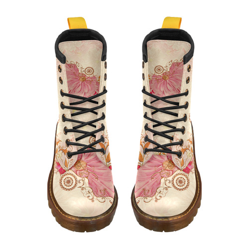 Beautiful vintage design soft colors High Grade PU Leather Martin Boots For Women Model 402H