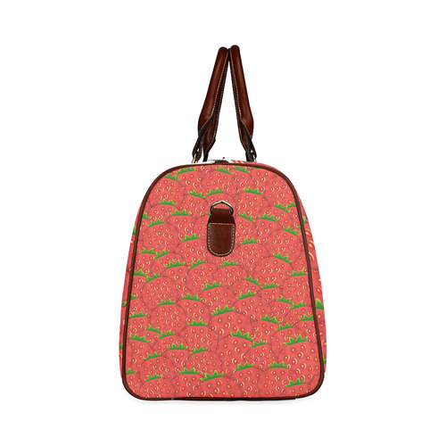 Strawberry Patch Waterproof Travel Bag/Small (Model 1639)
