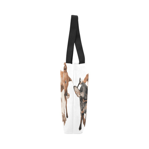 Two Playing Dogs Canvas Tote Bag (Model 1657)