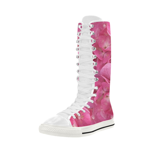 pink canvas boots
