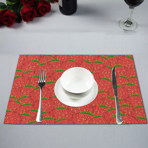 Strawberry Patch Placemat 12’’ x 18’’ (Six Pieces)