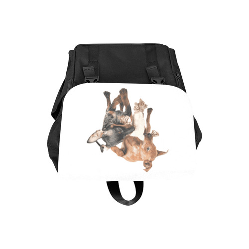 Two Playing Dogs Casual Shoulders Backpack (Model 1623)