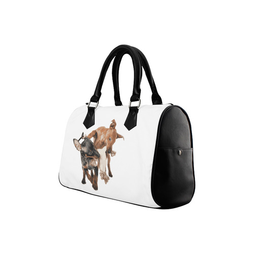 Two Playing Dogs Boston Handbag (Model 1621)