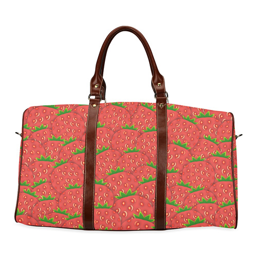 Strawberry Patch Waterproof Travel Bag/Small (Model 1639)