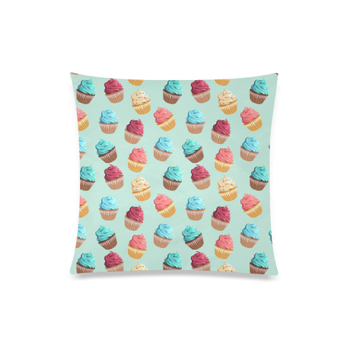 Cup Cakes Party Custom Zippered Pillow Case 20"x20"(One Side)