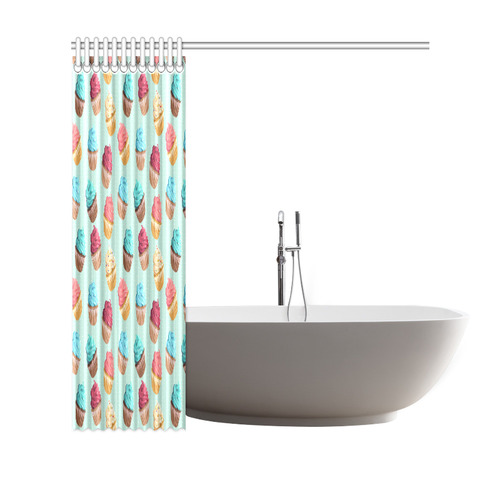 Cup Cakes Party Shower Curtain 69"x70"