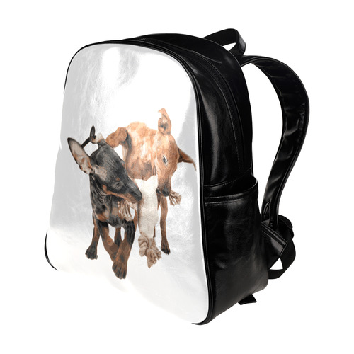 Two Playing Dogs Multi-Pockets Backpack (Model 1636)