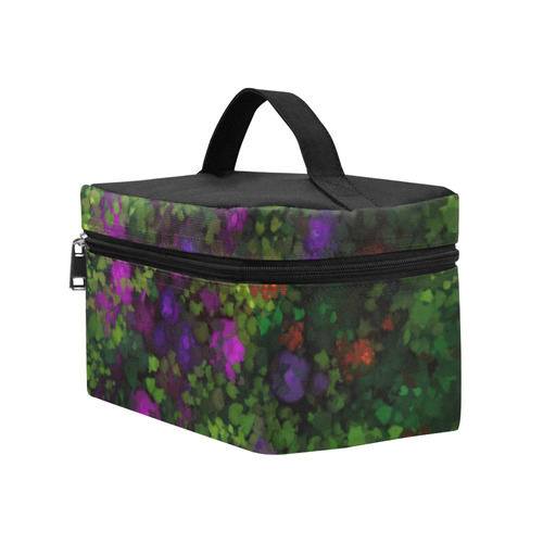 Wild Rose Garden, Oil painting. Red, purple, green Cosmetic Bag/Large (Model 1658)