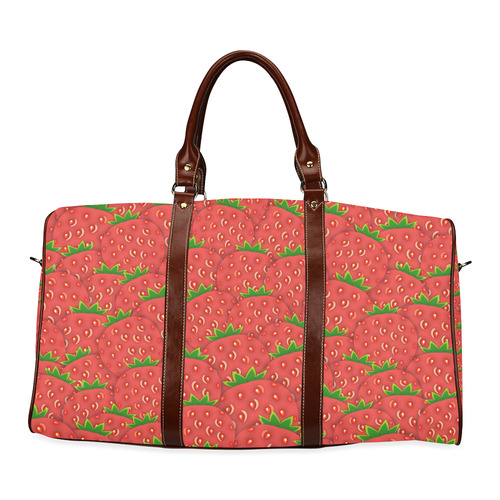 Strawberry Patch Waterproof Travel Bag/Large (Model 1639)