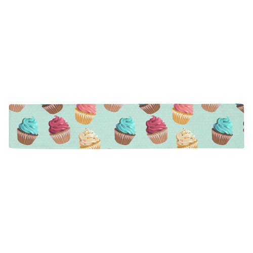 Cup Cakes Party Table Runner 14x72 inch