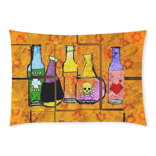 Bottles Dance by Popart Lover Custom Rectangle Pillow Case 20x30 (One Side)