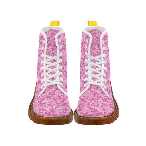 Shocking Pink Camouflage Pattern Martin Boots For Women Model 1203H