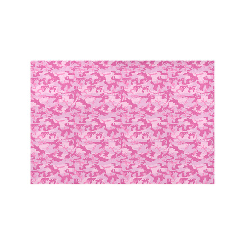 Shocking Pink Camouflage Pattern Placemat 12’’ x 18’’ (Set of 6)