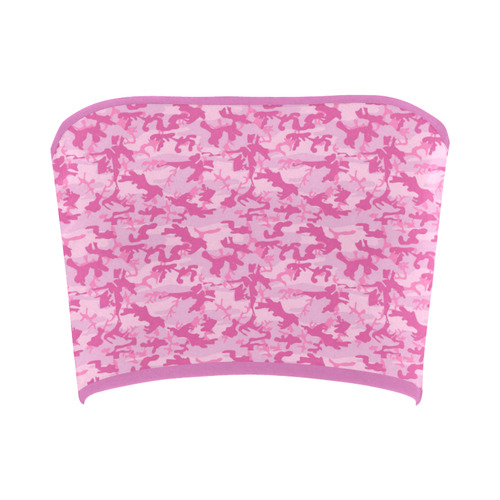 Shocking Pink Camouflage Pattern Bandeau Top