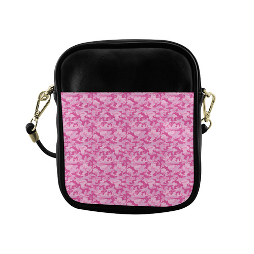 Shocking Pink Camouflage Pattern Sling Bag (Model 1627)