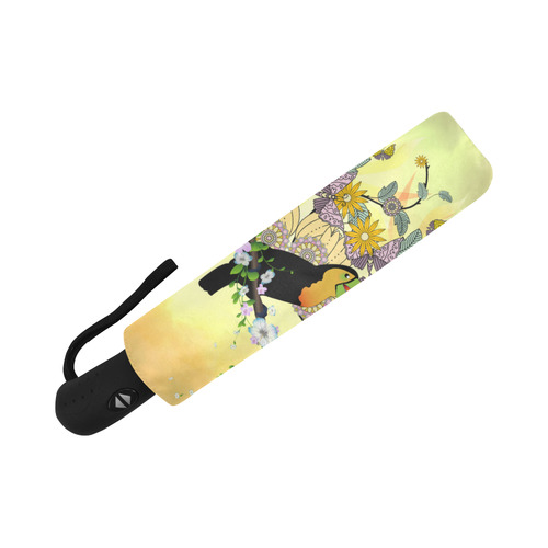 Toucan with flowers Auto-Foldable Umbrella (Model U04)