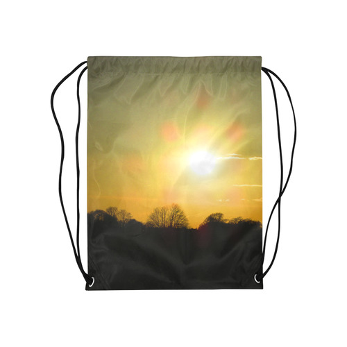 Golden sunset Medium Drawstring Bag Model 1604 (Twin Sides) 13.8"(W) * 18.1"(H)