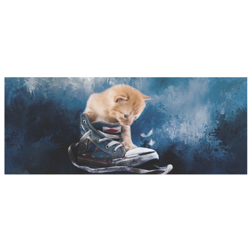 Cute painted red kitten plays in sneakers Custom Morphing Mug