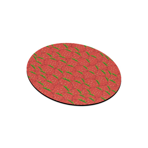 Strawberry Patch Round Mousepad