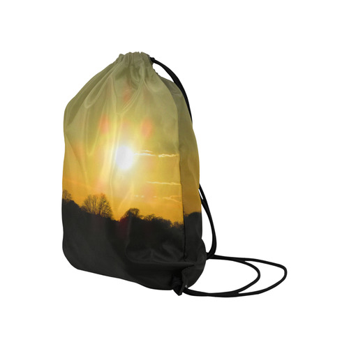 Golden sunset Large Drawstring Bag Model 1604 (Twin Sides)  16.5"(W) * 19.3"(H)