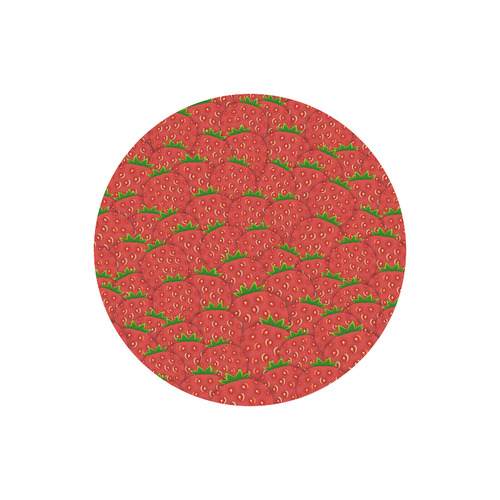 Strawberry Patch Round Mousepad