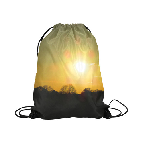 Golden sunset Large Drawstring Bag Model 1604 (Twin Sides)  16.5"(W) * 19.3"(H)