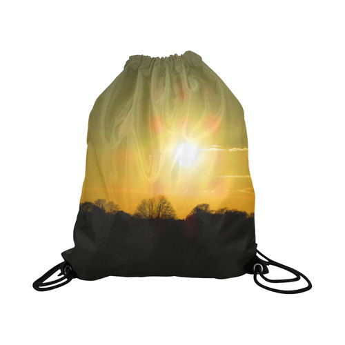 Golden sunset Large Drawstring Bag Model 1604 (Twin Sides)  16.5"(W) * 19.3"(H)