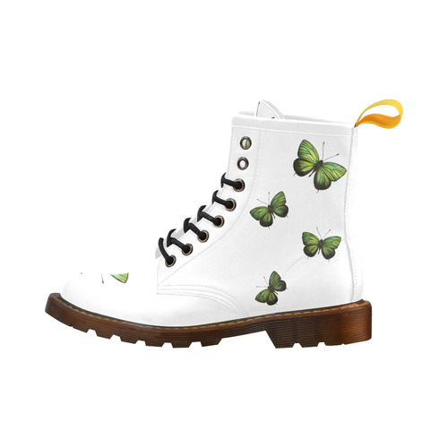 Arhopala horsfield butterflies painting High Grade PU Leather Martin Boots For Women Model 402H