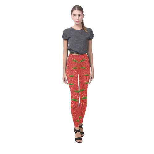 Strawberry Patch Cassandra Women's Leggings (Model L01)