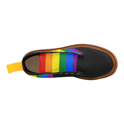 Gay Pride Rainbow Flag Stripes Martin Boots For Men Model 1203H