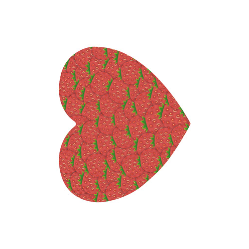Strawberry Patch Heart-shaped Mousepad