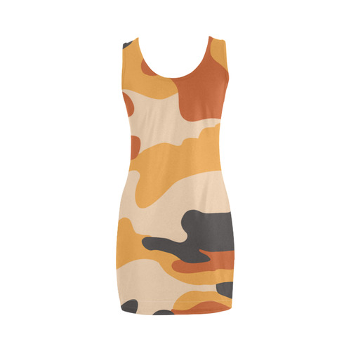 Camouflage Pattern Illustration DRESS Medea Vest Dress (Model D06)